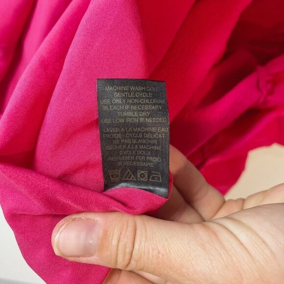 Cynthia Steffe Womens Off Shoulder Tiered A-Line Dress Pink Size 4 Ruffle Formal - Picture 4 of 9